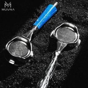 سلسلة MUVNA Espresso Portailfter Lucifer بدون قاع، فلتر القهوة العاري مع سلة يناسب آلات E61/Nuova/Delonghi/Breville - AliExpress
