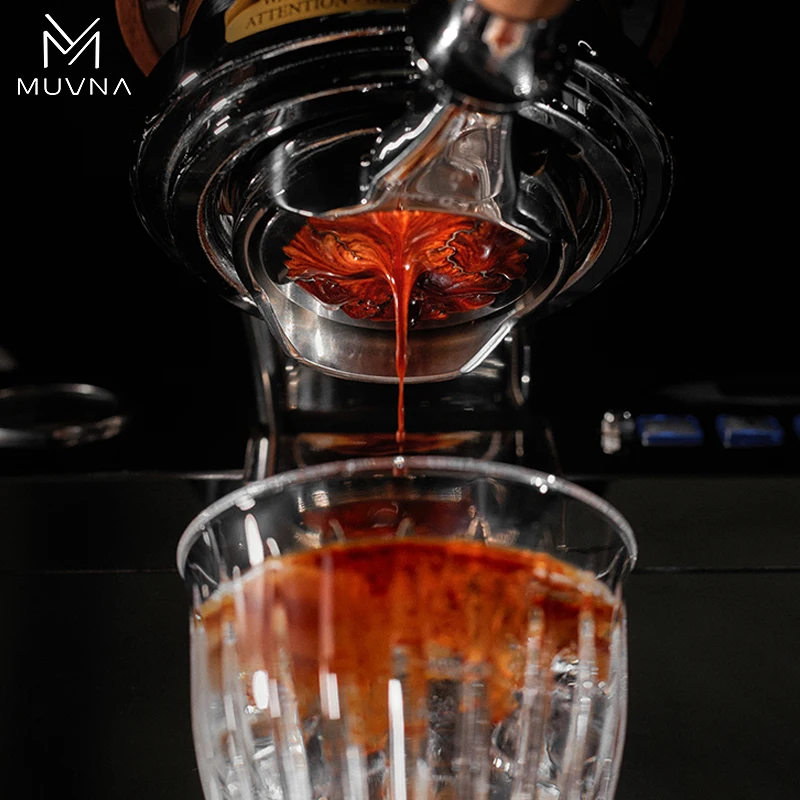 سلسلة MUVNA Espresso Portailfter Lucifer بدون قاع، فلتر القهوة العاري مع سلة يناسب آلات E61/Nuova/Delonghi/Breville - AliExpress - الصورة 4